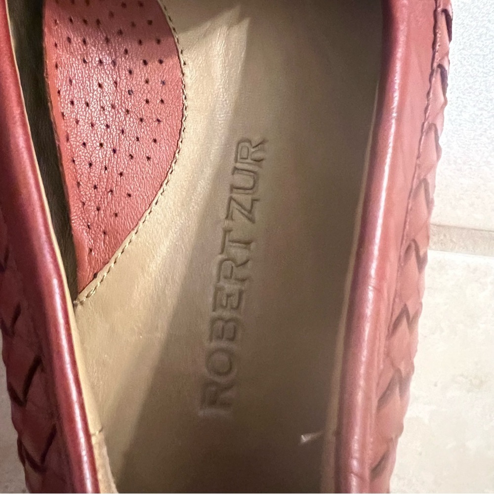 Robert Zur San Tropez Vintage Luggage Woven Driving Moccasins Soft Leather US 9M - Picture 9 of 11